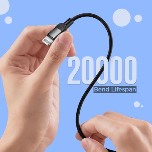 Image of UNIGEN 1.5M USB Type C to Lightening 27W Fast Charging Nylon Braided USB Cable C Cable For iPhone 14,14 Pro,14 Pro Max, iPhone 13 Series,12,12 Pro,11,11 Pro Max iPhone 12 Mini, X, 8 Fast Data Transfer