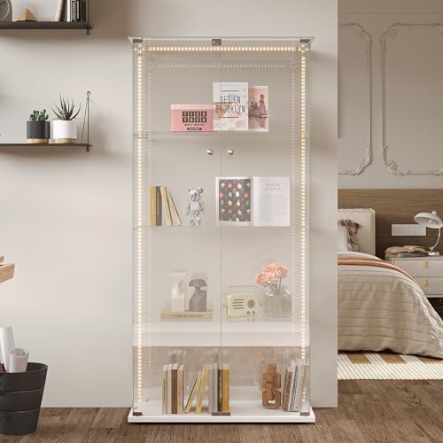 BRILVERDE Vitrina de cristal con iluminación...