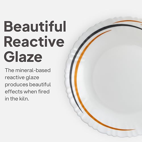 Image of Cello Dazzle Series Opalware Dinner Set 51 Pcs | Golden Arc | Opal Glass, Lightweight & Chip-Resistant | Microwave Safe, Dishwasher Safe | Scratch-Resistant Dinnerware | White