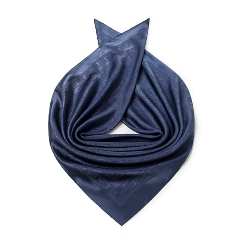 Image of 35 inch Men's Large Square Jacquard Scarf - Cowboy Wild Rugged Style, With Gift Packed