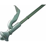 Kenney 7004244450 Twist and Fit Curtain Rod with Petal, 28-to-48-Inch Width, Satin Nickel