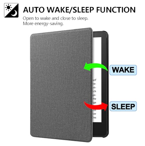 جراب حماية لجهاز اي ريدر 7 بوصة الجيل 12 إصدار 2024 من توكيلو، رفيع من البولي يوريثين الحراري بخاصية التنبيه/السكون التلقائي، غير متوافق مع اي باد 6.8 بوصة وقارئ الكتروني (الجيل 11-2021)(A1-رمادي)