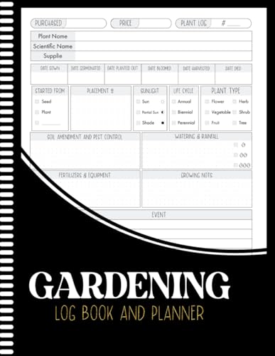 Gardening Log Book and Planner: Simple Monthly Garden Journal for Tracking Plants, Tasks & Harvests
