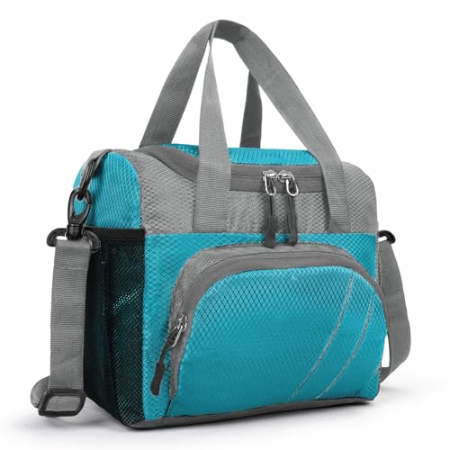 FATMUG Lunch Bags for Office Men Women Insulated Tiifin Bag for Kids -Blue Grey