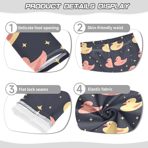 Funny Duck Swim O Girls Leggings Athletic Pants Tights Stretch Bottom3