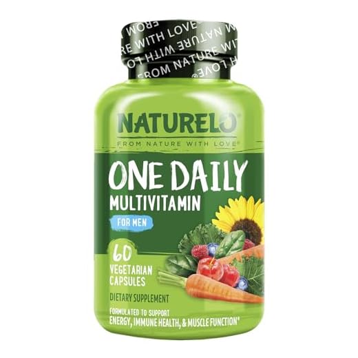 NATURELO One Daily Multivitamin for Men - with Vitamins & Minerals + Organic Whole Foods - Supplement to Boost Energy, General Health - Non-GMO - 60 Capsules - 2 Month Supply