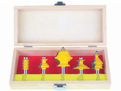 YONICO Router Bits Set Furniture Molding and Trim 5 Bit 1/2-Inch Shank 16540
