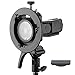 Godox S2 S-Type Bracket Bowens Mount Compatible with Godox V1 AD200Pro AD400Pro AD200 V860II TT685 TT600 TT350, Large Adjustment Handle, Integrated Umbrella Mount and More Compact