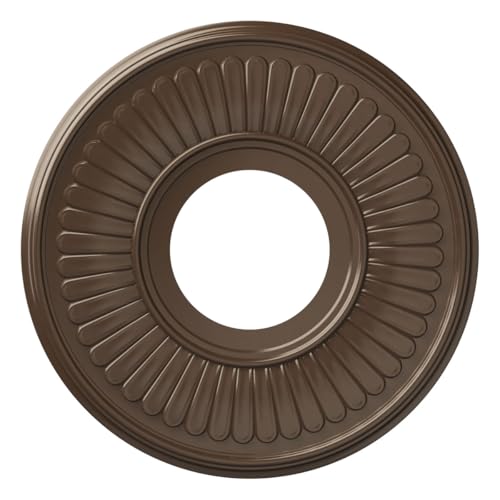 Image of Ekena Millwork 10 inchOD x 3 1 /2 inchID x 3 /4 inchP Berkshire Thermoformed PVC Ceiling Medallion (Fits Canopies up to 4 1 /2 inch), Metallic Copper