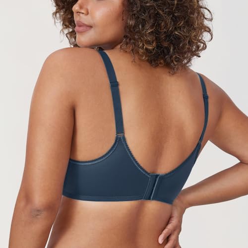 Image of DELIMIRA Women's Seamless Tshirt Bras Plus Size Full Coverage Underwire Lightly Lined Bra Up to F
