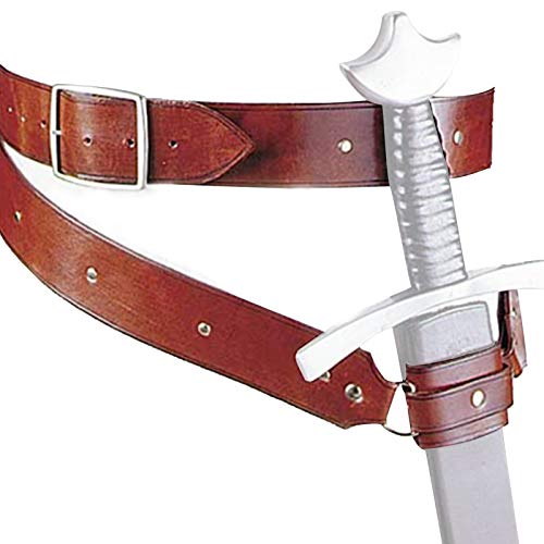 Besokuse Medieval Renaissance Sword Frog, Leather Sword Belt Knight Costume Accessory Easy to Match Universal Free Size for Rapier, Broadsword, Cutlass, Knight Sword