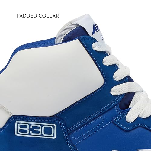 Avia Tênis de basquete masculino 830, tênis retrô de cano alto para uso interno ou externo, rua ou q