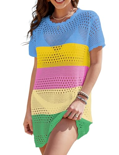Image of Buauty Womens Swimsuits Coverup Bathing Suits Cover Ups Crochet Swimwear Bikini Beach Dresses 2026 Vacation Outfits
