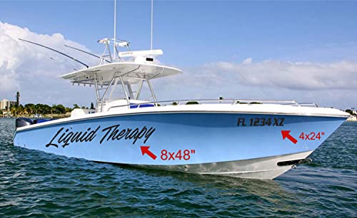 Boat Name Decal/Custom Hull Graphic/Premium Marine Vinyl Lettering Ctdc #TOP1