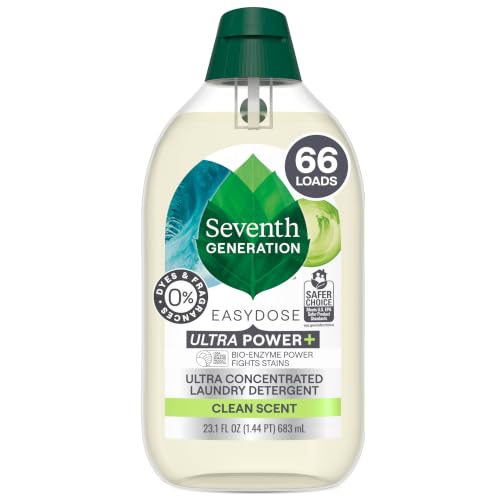 Seventh Generation, Laundry Detergent Ultra Power Plus Clean Scent, 23.1 Fl Oz