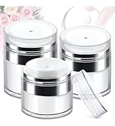 Airless Pump Jars,Refillable Moisturizer Container Vacuum Bottle,Travel Vacuum Cream Bottle,Empty...