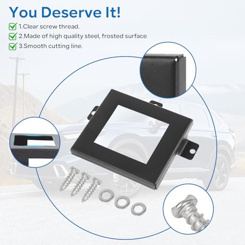Image of Front Radar Sensor Protector Cover Compatible with Honda CR-V CRV All Models 2023-2025, Vehicle Radar Sensor Protector Cover Accessory for CRV Honda with Screws, Black
