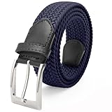 FAIRWIN Men's Golf Belt, Stretch Braided Elastic Woven Casual Jeans Belts 1 3/8' Nylon Web Work Belts for Men