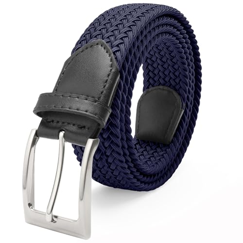 FAIRWIN Men's Golf Belt, 1 3/8" Stretch Braided Elastic Woven Belt