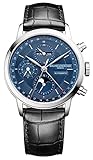 Baume et Mercier Classima Chronographe Automatique Cadran Bleu Montre Homme 10484, Chronographe