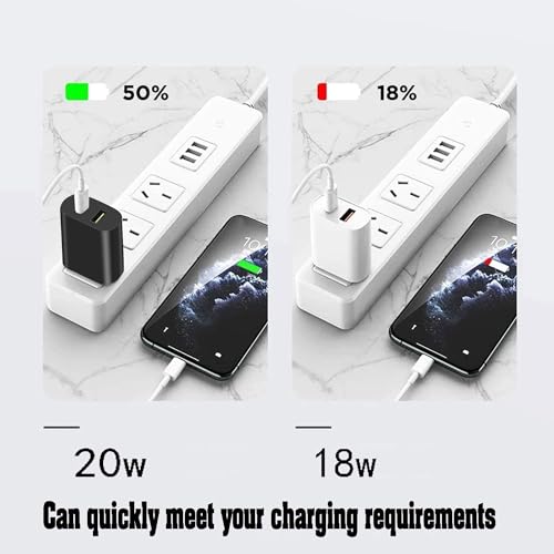 Image of 3 Pack USB C Charger Block, Dual Port Type C Wall Charger Fast Charging 20W Power Adapter Cube for iPhone 14 /14 Pro /14 Pro Max /14 Plus /13 /12 /11, XS /XR /X, iPad, Samsung, More