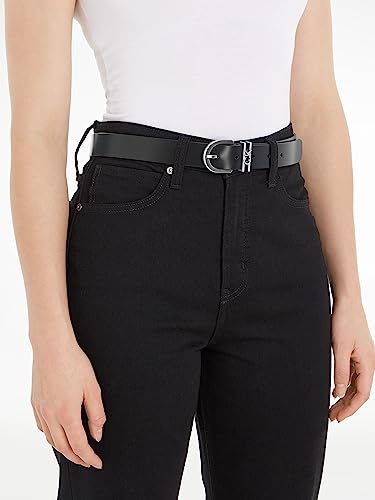 Calvin Klein Damen Gürtel Loop Belt 3,0 cm Ledergürtel, Schwarz (Ck Black), 75 cm – Ansicht 3