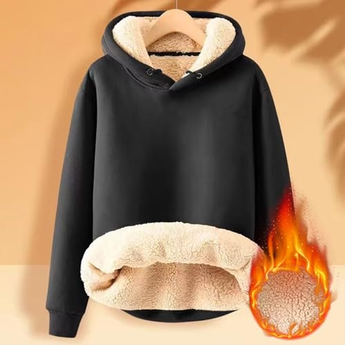 Men'S Hoodies Fleece Lined Windproof Winter Pullover Sweatshirt Heavy Thick Thermal Warm Hoodies With Kangaroo Pocket4