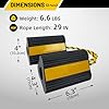 ROBLOCK Wheel Chocks (2pair/4pack with Rope) for RV Trailer Camper Truck Car Aircraft, Versatile Heavy Duty Rubber Wheel Chocks Block with 3 Reflective Strips, Tire Wheel Immobilizers & Chocks