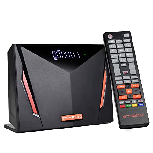 GTMEDIA V8 UHD Satellite Receiver 4K Digital Terrestrial Decoder FTA H.265 TV Sat DVB-S/S2/S2X+T/T2/Cable/ISDB-T/ATSC-C Built-in 2.4G WiFi, Supports CA Smart Card, Biss Auto-roll