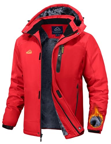 Rdruko Skijacke Herren Winterjacke Snowboardjacke Warme Fleece GefüTtert Winter Jacke Wasserdicht Fâ€¦ – Miniatur
