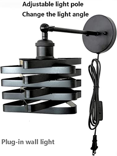 Lampe murale du bras oscillant rechargeable et réglable en métal - 6