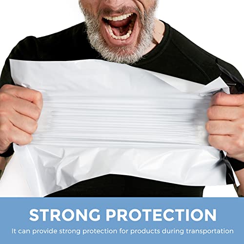 Image of Metronic Small Poly Mailers 9x12 200pc Self Seal Shipping Bags for Clothing | Strong Adhesive Shipping Envelopes Poly Bags for Small Business Waterproof Tear-Proof Plastic Mailing Bags White