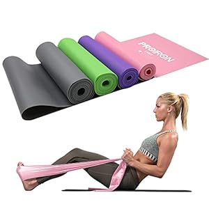 PROIRON Latex-Free Resistance Band, 2M/1.5M Long Exercise Band with 4 Resistance Levels, for Women Pilates, Stretching, Strength Training,Yoga,Gym,Fitness,Physiotherapy, Light Medium Heavy-Single/Set