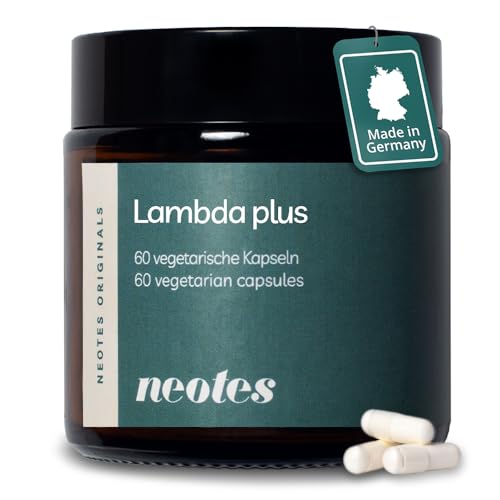 neotes Lambda Plus 2250mg Leucin + B6 & Niacin 60 Kapseln für 20 Tage Hochdosierte Aminosäuren Verringert Müdigkeit & unterstützt Hormone Vegan