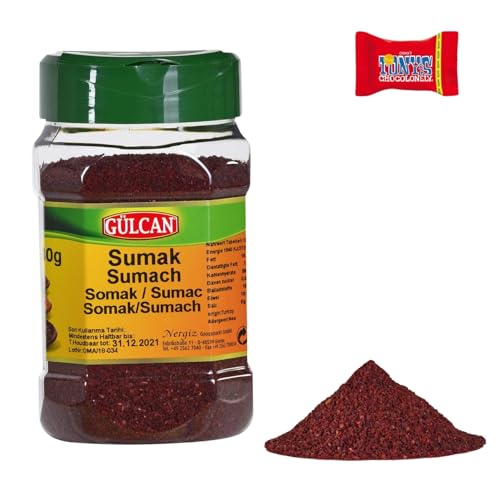 Trinovi Zumach Spice 180 g elegante y práctica caja de hierbas con orificios dosificadores, especia oriental Sumak, especia popular para árbol de vinagre