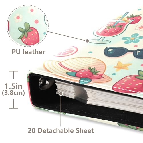 Álbum de Fotos Self Adhesive DIY Scrapbook Album FLildon Piel PU 3 Anillos 40 Páginas 11.8x11.2 pulgadas miniatura 4