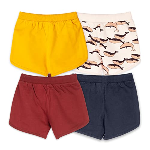 Image of Real Basics Premium Cotton Shorts for Girls - Regular Fit Printed Girl Shorts (Pack of 4)