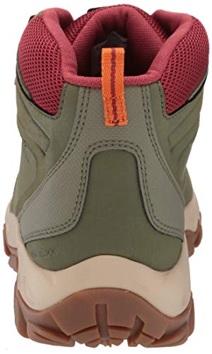 Columbia mens Newton Ridge Plus Ii Waterproof hiking boots, Hiker Green/Marsala Red, 16 US