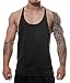 MANSTORE Men's Blsnk Stringer Y Back Cotton Sport Tank Top P729 BLACK M