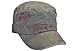 Fashion Floral Adjustable Cadet Cap Military Army Twill Hat, Olive