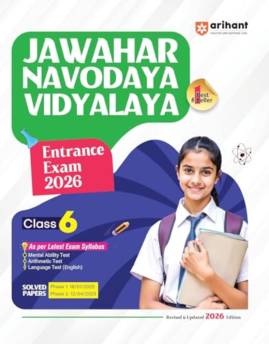 Image of Arihant Jawahar Navodaya Vidyalaya Entrance Exam Guide 2026, Class 6, with Solved Papers and Syllabus