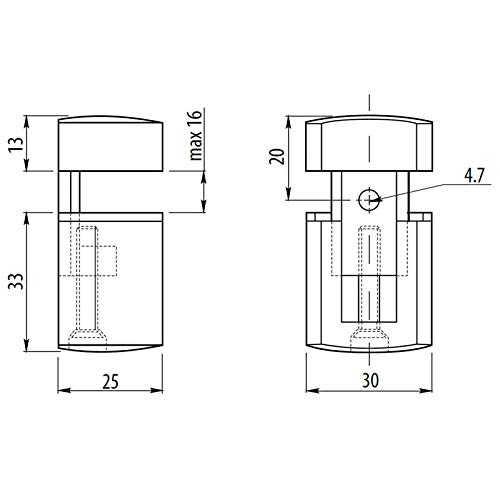 2 pezzi x SO-TECH® Reggipiano per Piani in Vetro