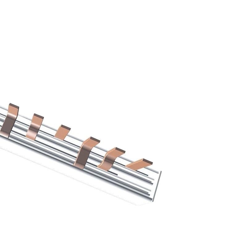 1 PCS DF Type busbar 2p Switch Copper busbar Circuit Single Horsepower 1p Terminal Block Current Guide Strip with end Cap(DF 3P 63A 12 Circuit)