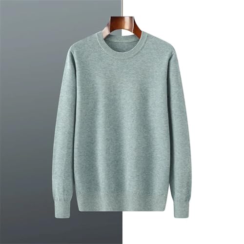 Men's Sweater Round Neck Long Sleeve Solid Color Loose Knit Sweaters Warm Tops2
