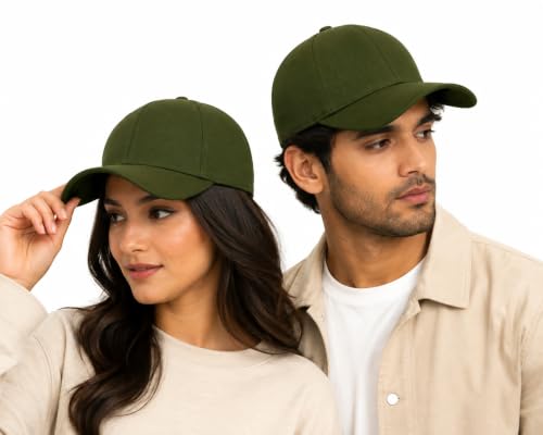 Image of Branded Cap for Men Women Unisex Boy's Girl's Topi Adjustable Strap Free Size Cotton Summer Sports Cricket Gym Dance Free Size
