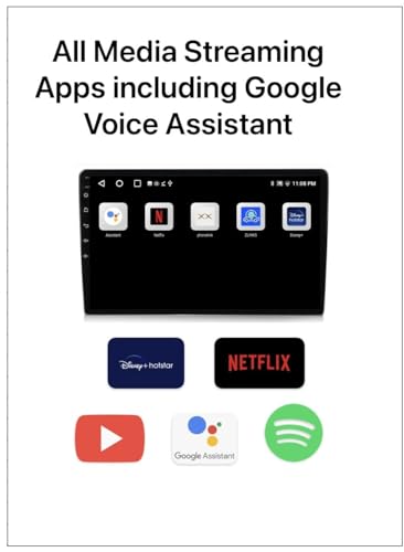 Image of TESHA 9 inch Android Car Stereo /Headunit for car /Capacitive Touch Screen /GPS + Steering Control Module /Full HD Screen (Ts9 4 /32(Wireless Android auto & Carplay))