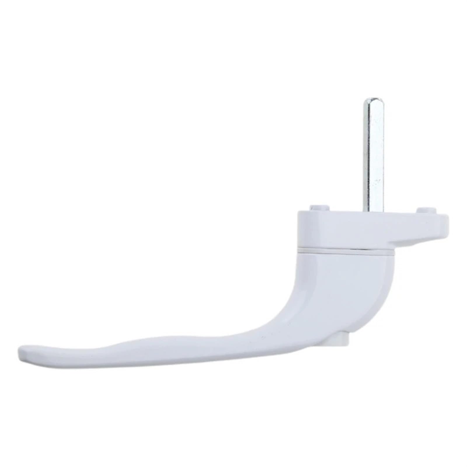 Poignées de fenêtre universelles en PVC Blanc pour Verrouillage à clé, compatibles avec Les Doubles vitrages et Les Portes coulissantes.
