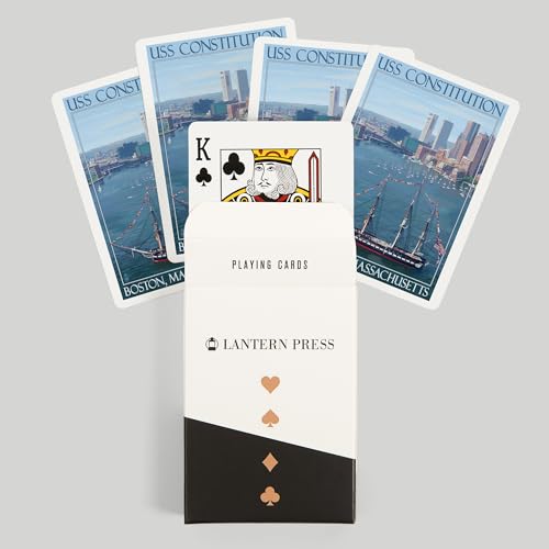Baraja de cartas Poker Lantern Press USS Constitution y Boston miniatura 6
