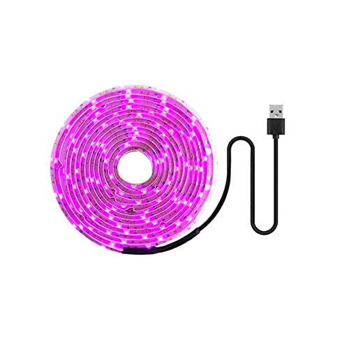MEUMITY Bande lumineuse LED pour croissance de plantes, 1 m 5 V, USB, spectre complet, peut être coupée arbitrairement ruban lumineux pour serre hydroponique légumes