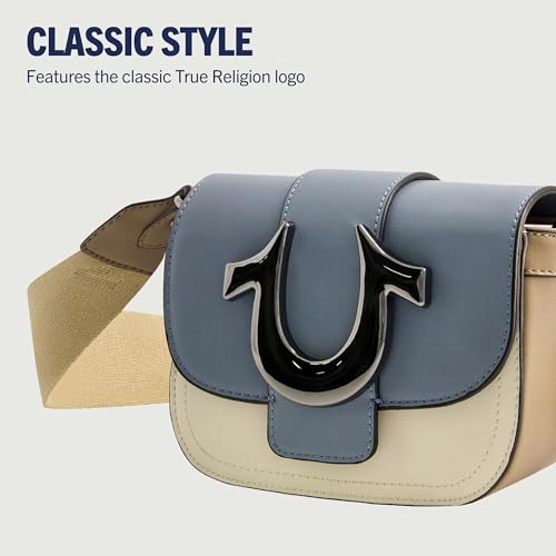 True Religion Women's Crossbody Bag, Mini Flap Adjustable Shoulder Handbag Purse with Horseshoe Logo3